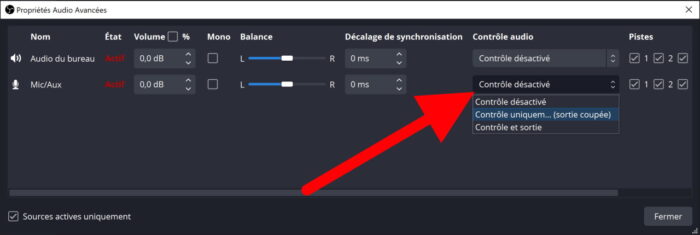 obs 30 contrôle audio (monitoring)