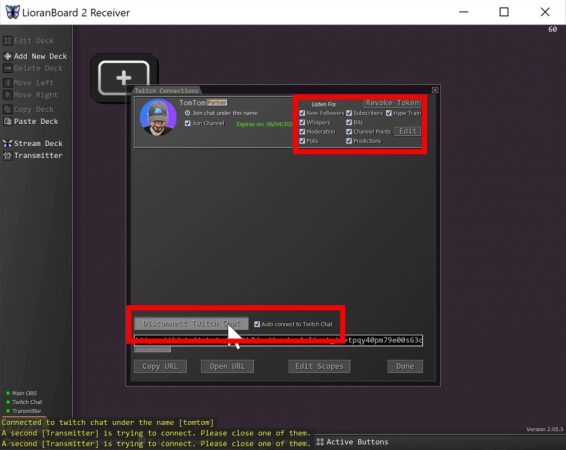 lioranboard twitch connections