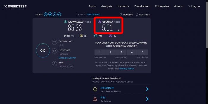 speedtest upload 5 Mbps