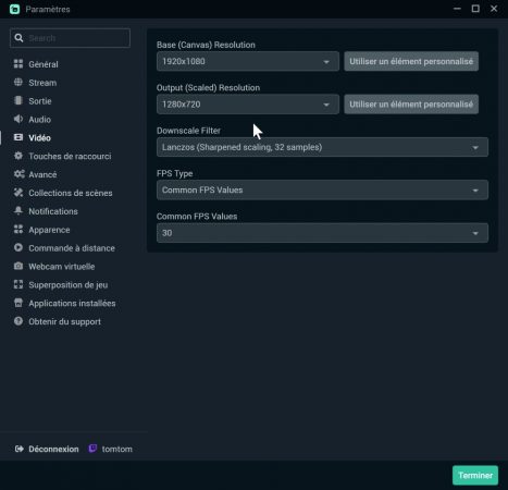 streamlabs desktop menu vidéo