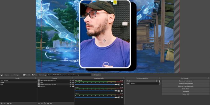 obs ajouter une ombre sous la webcam