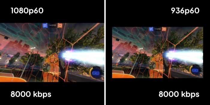 encodage rocket league 1080p vs 936p