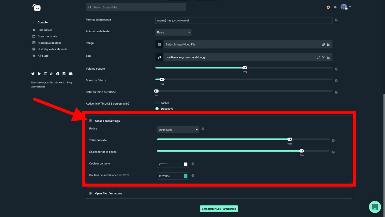 Tutoriel Alertes Streamlabs et VARIATIONS d'Alertes