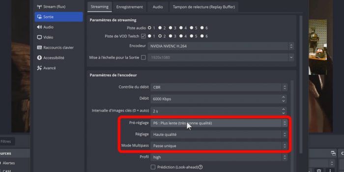 obs 28.1 nouveaux réglages nvenc