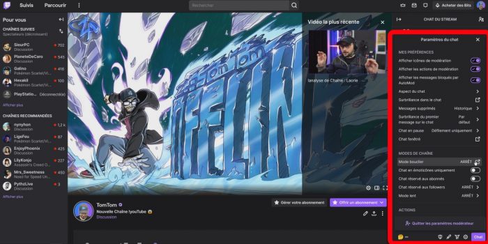 twitch outils de modération du chat