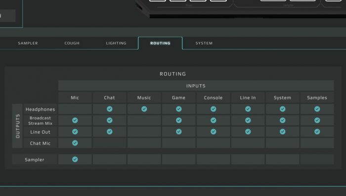 application goxlr routing