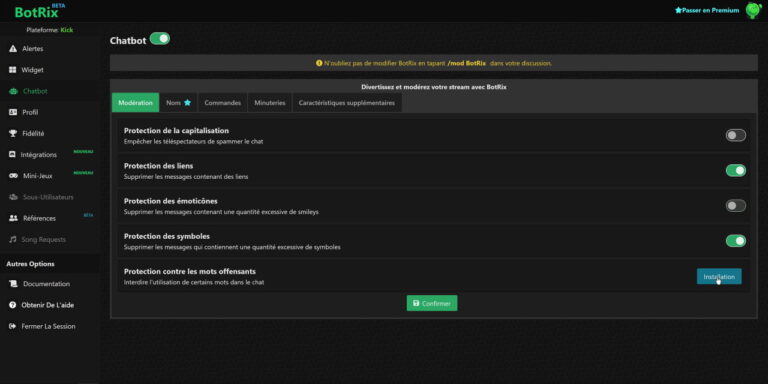 Configurer un Bot pour son Chat Kick (Tutoriel BotRix)
