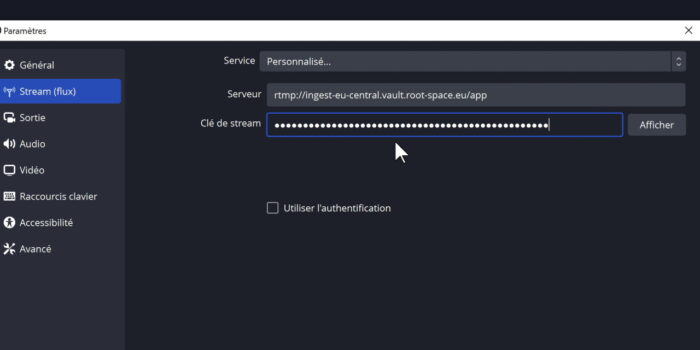 vault config sur obs