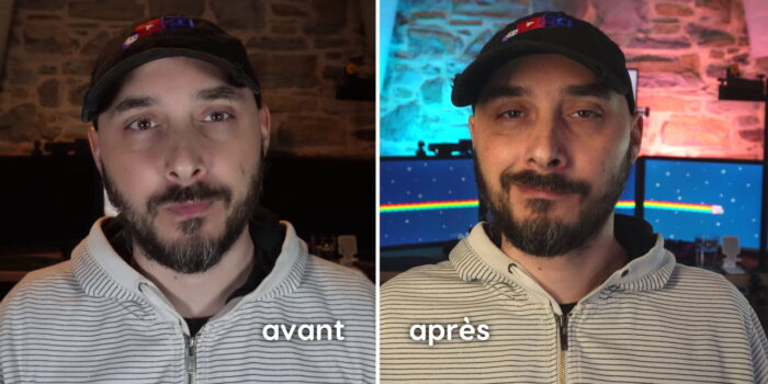 éclairage pro avant après