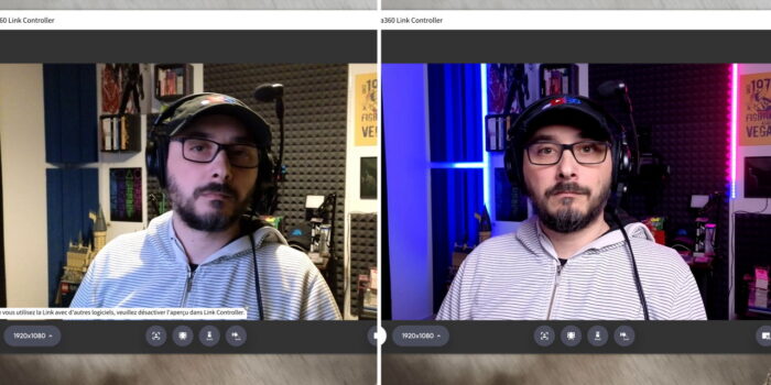 éclairage pro webcam avant après