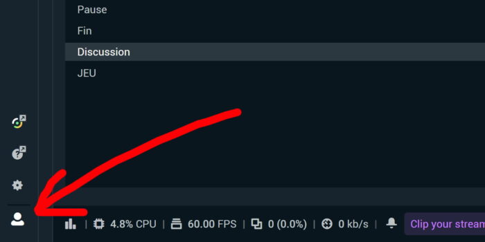 streamlabs bouton de connexion