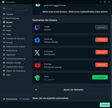 streamlabs desktop menu stream