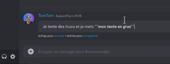 discord exemple de markdown