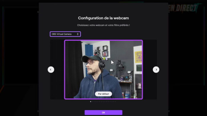 twitch studio ajouter la webcam