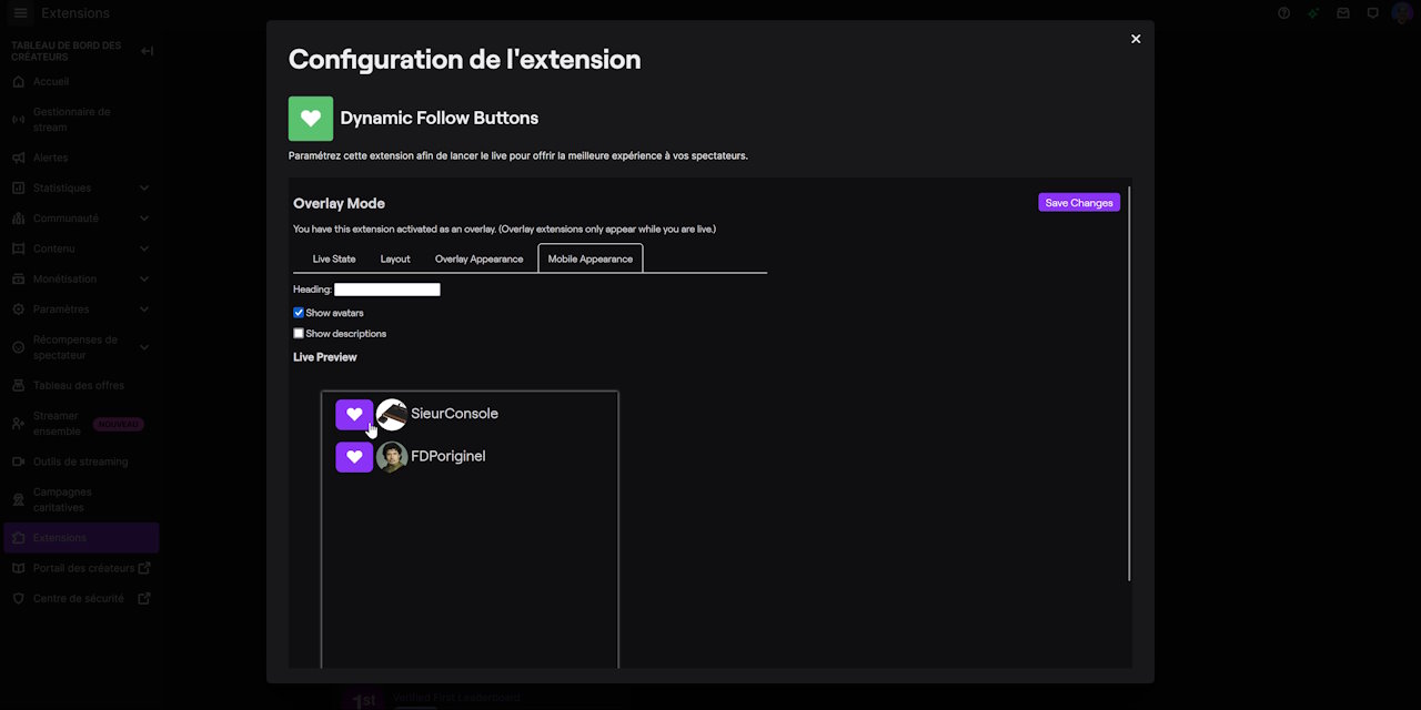 twitch extension dynamic follow button