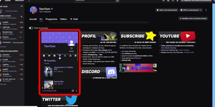 twitch extension your gaming profile