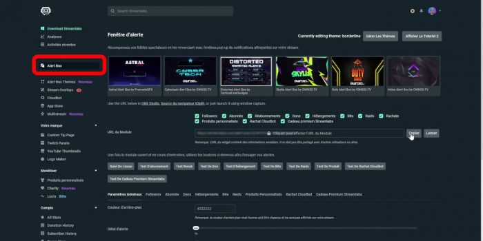 streamlabs alert box paramètres généraux