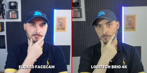 elgato face cam vs logitech brio éclairage normal