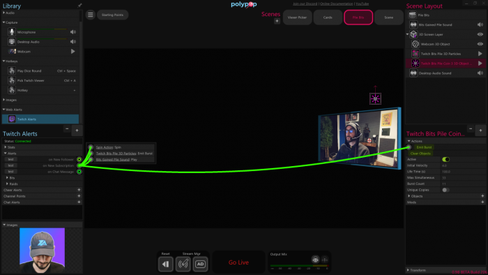 polypop exemple multiples liens sub twitch
