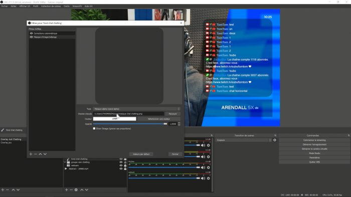 ajout du masque sur le chat de la scène de discussion