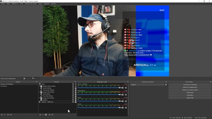 aperçu scène discussion simple obs