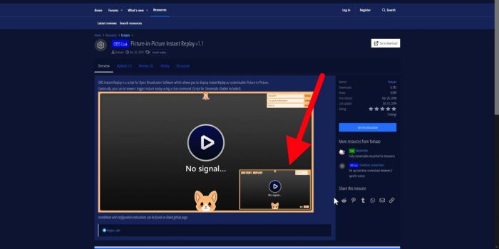 script obs picture in picture instant replay