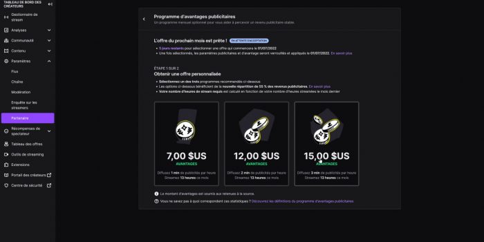 twitch programme d'avantages publicitaires tomtom mai 2022