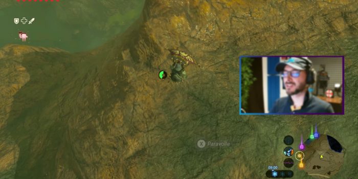 streamer avec une caméra floue