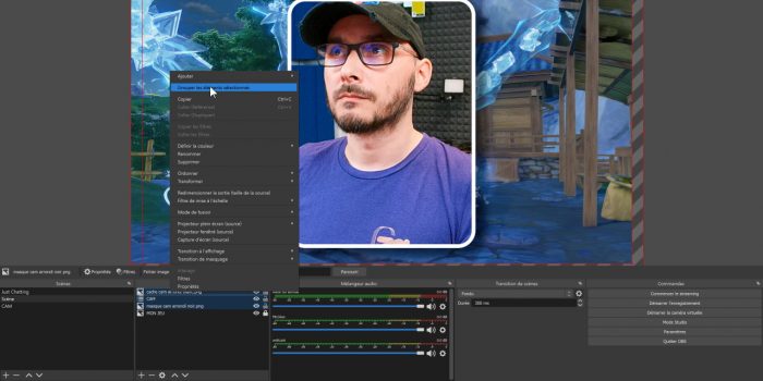 obs grouper les éléments sélectionnés