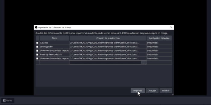 obs studio importer un overlay streamlabs