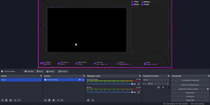 streamelements overlay ajouté sur obs