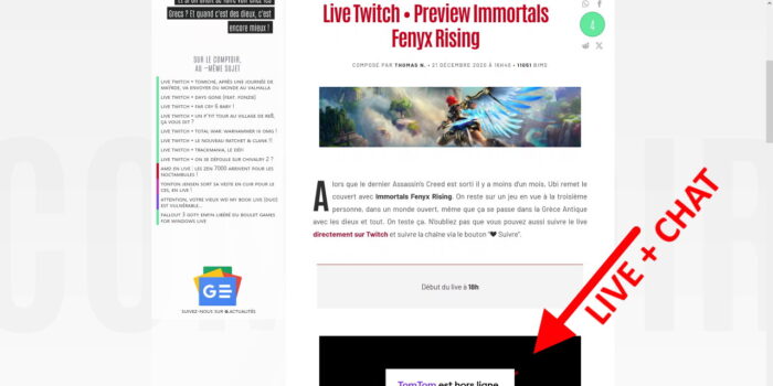 twitch tomtom embed sur une page dédiée
