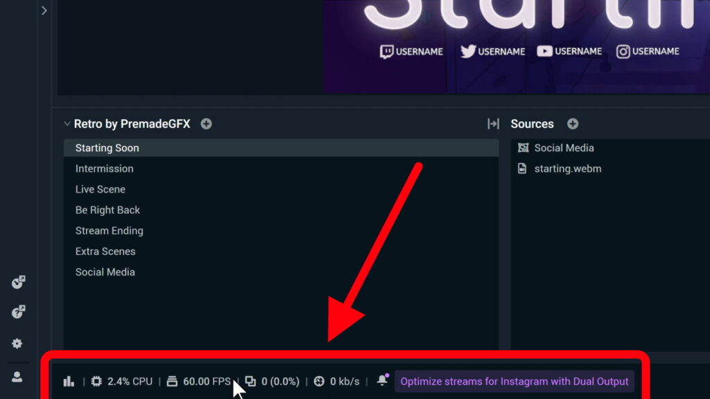 streamlabs desktop zone de notifications