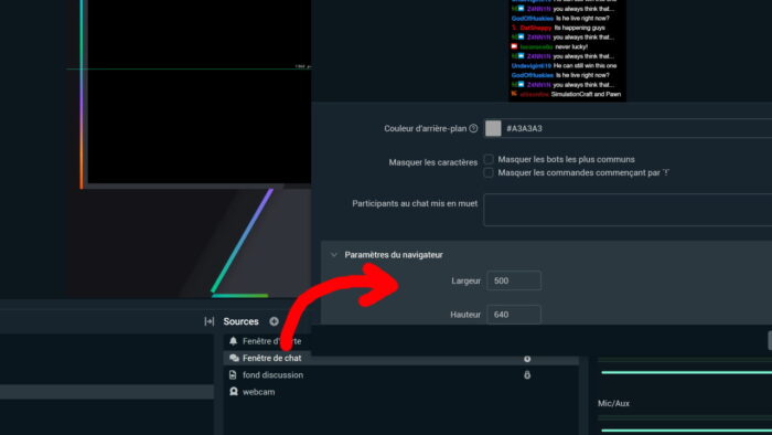 streamlabs source fenêtre de chat twitch