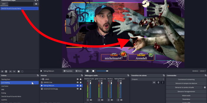 obs downstream keyer scène globale own3d