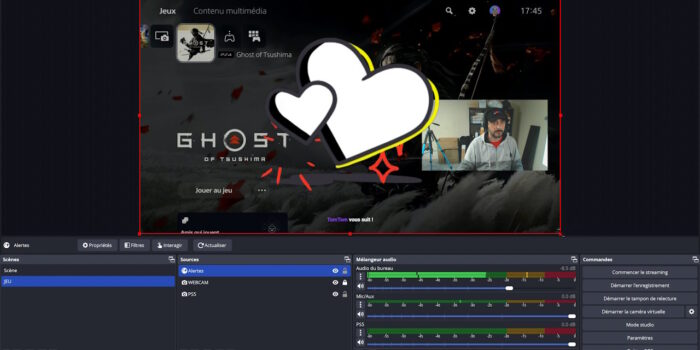 obs aperçu de l'alerte twitch de follower