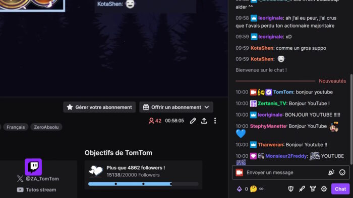 stream twitch sur la chaîne tomtom avec own3d pro