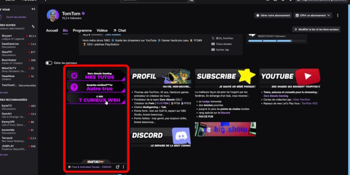twitch extension own3d free animated panels