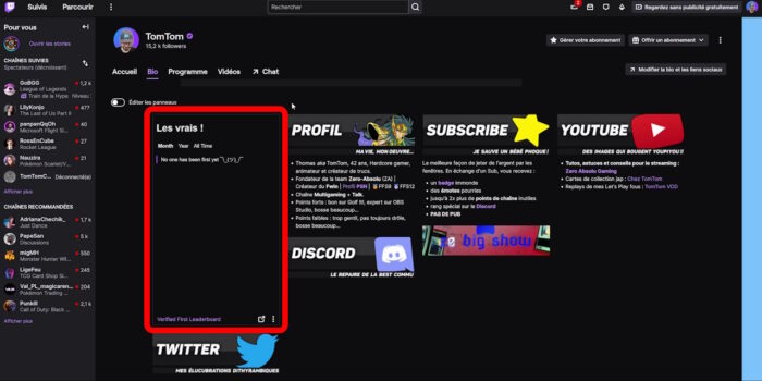 twitch extension verified first leaderboard panneau