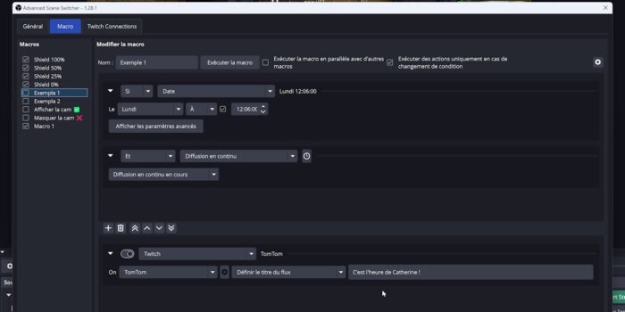 advanced scene switcher exemple de macro 1