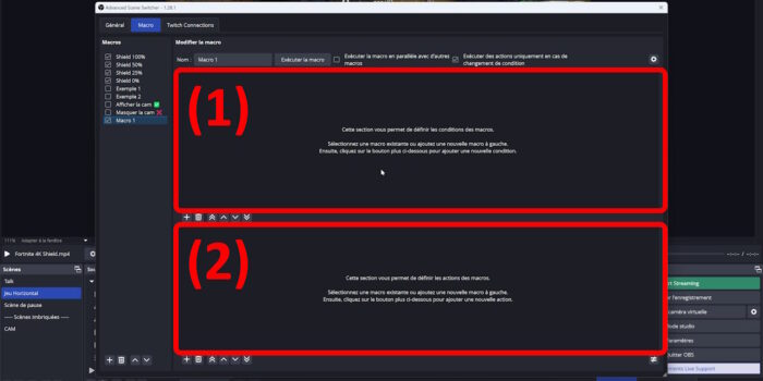 advanced scene switcher zones de condition et d'action