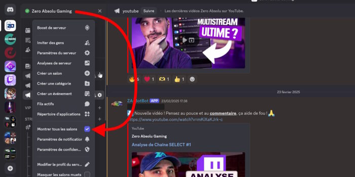 discord option pour montrer tous les salons et débloquer le glisser déposer