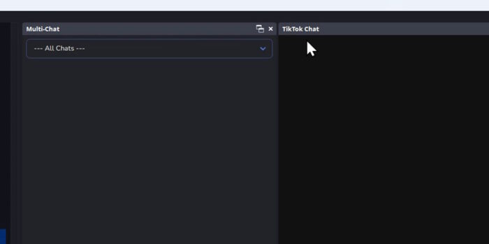 docks chat multistream et chat tiktok séparés