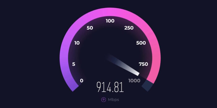 exemple de débit montant sur le site speedtest