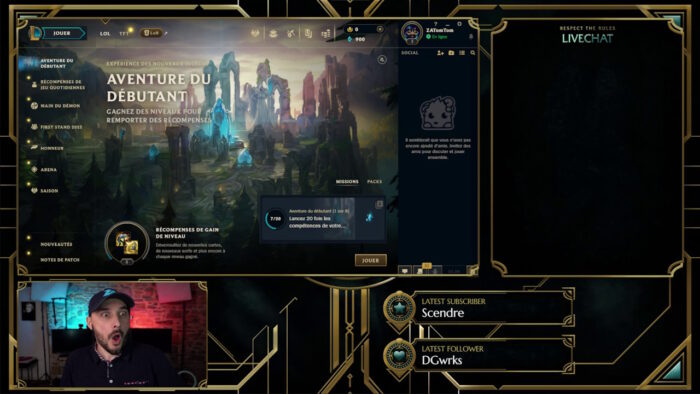 overlay champion adapté à league of legends