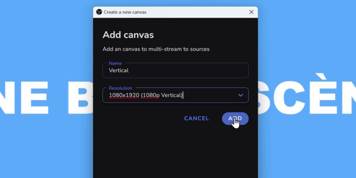 se.live création d'un canevas vertical