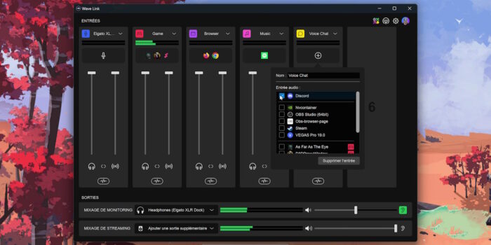 wave link exemple avec 5 entrées ajoutées