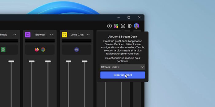 wave link option pour exporter un profil vers le stream deck