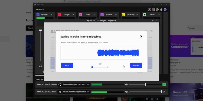 wave link réglage du filtre compresseur