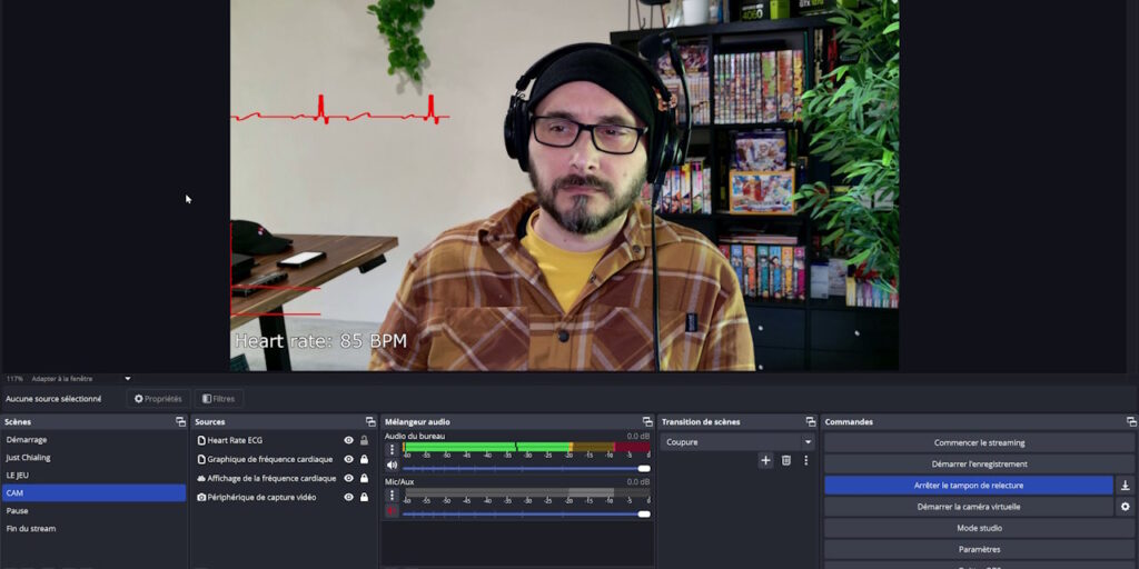 obs plugin stream my heart avec les sources graphiques actives